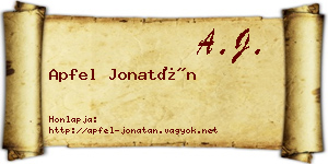 Apfel Jonatán névjegykártya